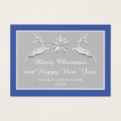 Frohe Weihnachten Glück Neujahr Name Blue Gray (Vorderseite)