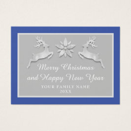 Frohe Weihnachten Glück Neujahr Name Blue Gray