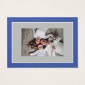 Frohe Weihnachten Glück Neujahr Name Blue Gray (Rückseite)