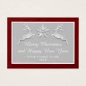 Frohe Weihnachten Glück Neujahr Name Burgundy Gray (Vorderseite)