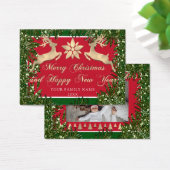 Frohe Weihnachten Glück Neujahr Name Foto Custom (Schreibtisch)