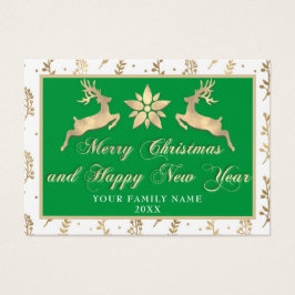 Frohe Weihnachten Glück Neujahr Name Foto Grün