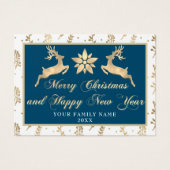 Frohe Weihnachten Glück Neujahr Name Foto Navy (Vorderseite)