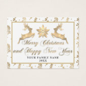 Frohe Weihnachten Glück Neujahr Name Foto Weiß (Vorderseite)