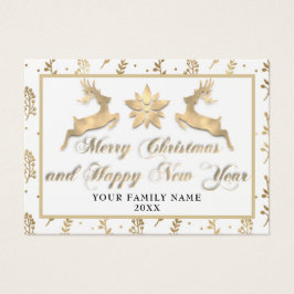 Frohe Weihnachten Glück Neujahr Name Foto Weiß