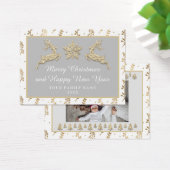 Frohe Weihnachten Glück Neujahr Name Gray Gold (Schreibtisch)