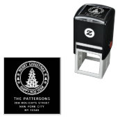 Frohe Weihnachten Glück Neujahr Name Rücksendeadre Permastempel (Beispiel)