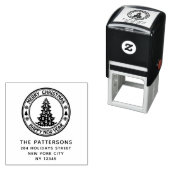 Frohe Weihnachten Glück Neujahr Name Rücksendeadre Permastempel (Beispiel)