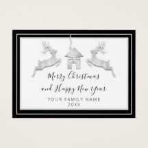 Frohe Weihnachten Glück Neujahr Name White Black