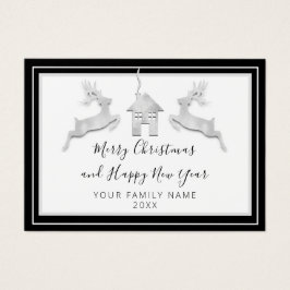 Frohe Weihnachten Glück Neujahr Name White Black