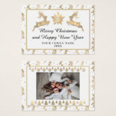 Frohe Weihnachten Glück Neujahr Name White Gold (Vorne & Hinten)