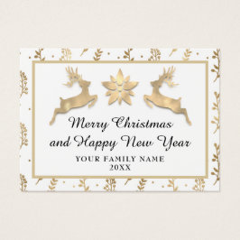 Frohe Weihnachten Glück Neujahr Name White Gold