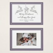 Frohe Weihnachten Glück Neujahr Name White Smoky (Vorne & Hinten)