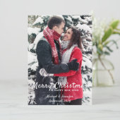 Frohe Weihnachten Glück Neujahr Paar/Familie Foto (Stehend Vorderseite)