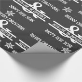 Frohe Weihnachten & Glück Neujahr Personalisiert G Geschenkpapier (Ecke)