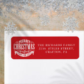 Frohe Weihnachten Glück Neujahr Rücksendeadresse