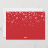 Frohe Weihnachten Glück Neujahr Schneeflocken Foto (Rückseite)