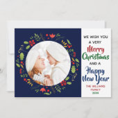 Frohe Weihnachten Glück Neujahr Schönes Foto (Vorderseite)