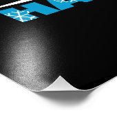 Frohe Weihnachten Glück Neujahr Schwarz Fotodruck (Ecke)