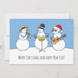Frohe Weihnachten Glück Neujahr Snowman Jazzband