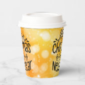 Frohe Weihnachten Glück Neujahr T - Shirt Pappbecher (Links)