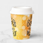 Frohe Weihnachten Glück Neujahr T - Shirt Pappbecher (Rechts)