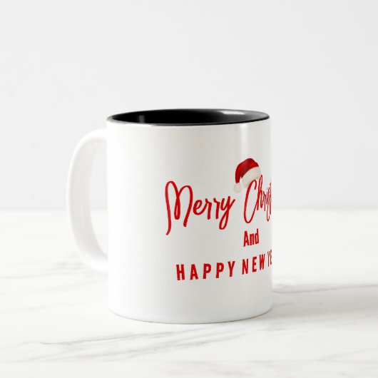 Frohe Weihnachten Glück Neujahr Tasse (Vorderseite Links)