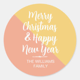 Frohe Weihnachten Glück Neujahr Umschlag Aufkleber