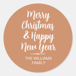 Frohe Weihnachten Glück Neujahr Umschlag Aufkleber