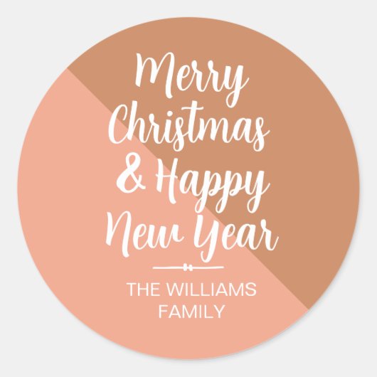 Frohe Weihnachten Glück Neujahr Umschlag Aufkleber (Vorderseite)