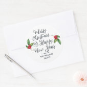 Frohe Weihnachten Glück Neujahr Umschlag Aufkleber (Umschlag)