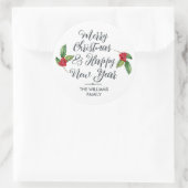 Frohe Weihnachten Glück Neujahr Umschlag Aufkleber (Tasche)