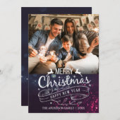 Frohe Weihnachten Glück Neujahr Urlaub Wish Foto (Vorne/Hinten)