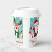 Frohe Weihnachten Glück Neujahr Weihnachten Niedli Pappbecher (Rechts)