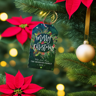 Frohe Weihnachten Glück Neujahr Weihnachten Weihna Geschenkanhänger