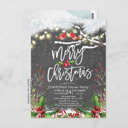 Frohe Weihnachten Glück Neujahr Weihnachten Weihna Postkarte (Vorne/Hinten)