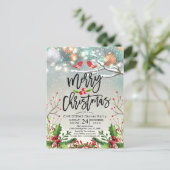 Frohe Weihnachten Glück Neujahr Weihnachten Weihna Postkarte (Stehend Vorderseite)