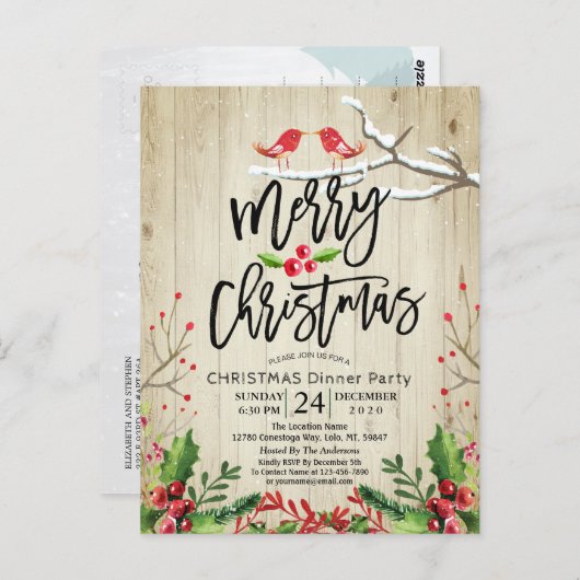 Frohe Weihnachten Glück Neujahr Weihnachten Weihna Postkarte (Vorne/Hinten)