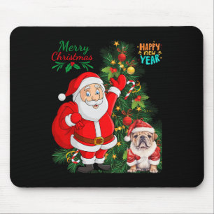 Frohe Weihnachten Glück Neujahr Weihnachtsmann Eng Mousepad