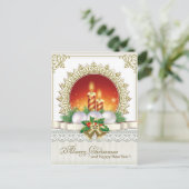 Frohe Weihnachten Glück Neujahr Weihnachtsschmuck Postkarte (Stehend Vorderseite)