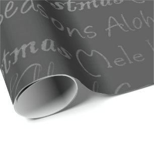 Frohe Weihnachten Glück Silver Gray Silver Gray Geschenkpapier