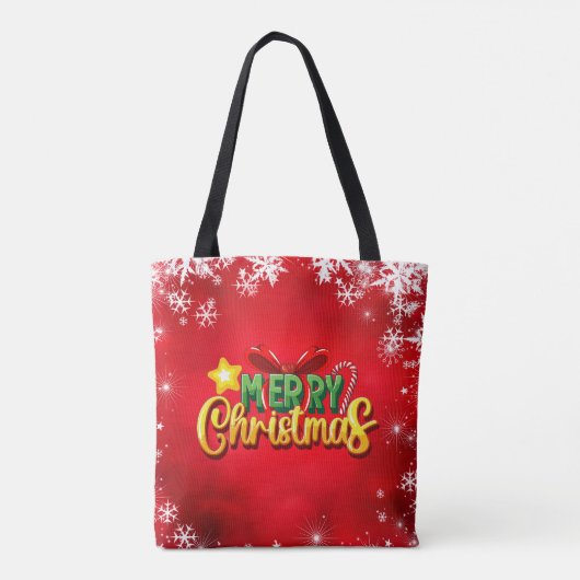 Frohe Weihnachten Glück Weihnachten Weihnachten Re Tasche (Rückseite)