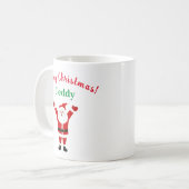 Frohe Weihnachten Glück Weihnachtsnamen Kaffeetasse (Vorderseite Links)