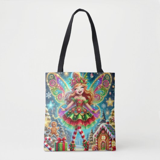 Frohe Weihnachten glücklich Fairy Magic Tasche (Vorderseite)