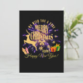 Frohe Weihnachten glücklich Neues Jahr (Stehend Vorderseite)