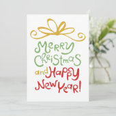 Frohe Weihnachten glücklich Neues Jahr (Stehend Vorderseite)