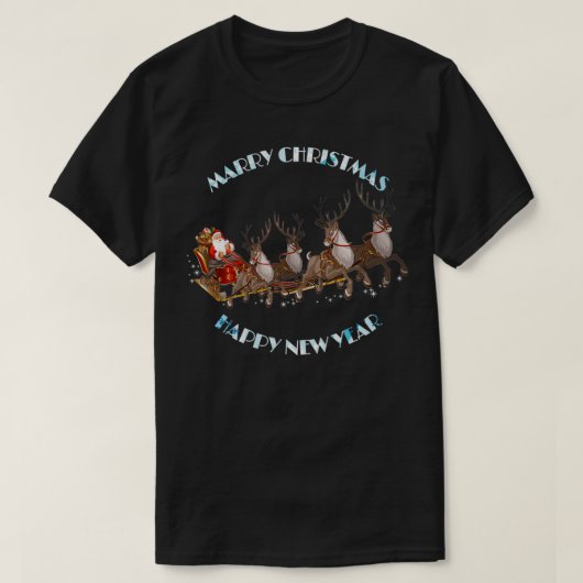 Frohe Weihnachten glücklich Neues Jahr 9 T-Shirt (Design vorne)