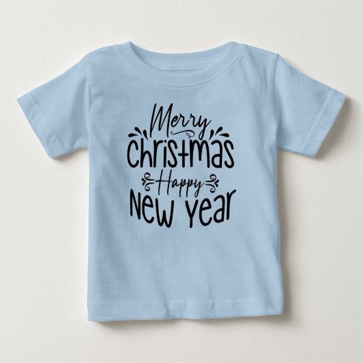 Frohe Weihnachten glücklich Neues Jahr Baby T-shirt (Vorderseite)