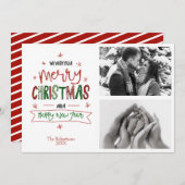 Frohe Weihnachten glücklich Neues Jahr Custom Foto (Vorne/Hinten)