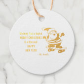 Frohe Weihnachten glücklich Neues Jahr Geschenk Geschenkanhänger (Vorderseite)